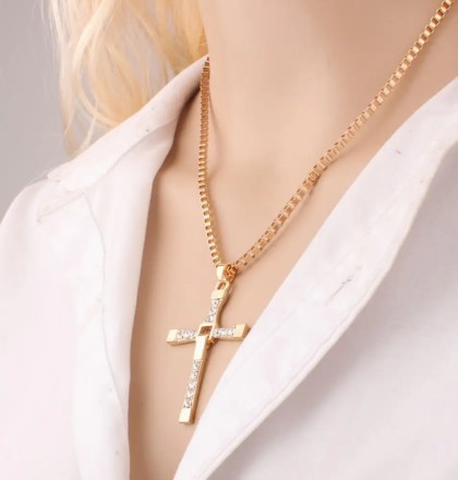 Хрест Домініка Торетто кулон Він Дізеля з фільму Форсаж з ланцюжком Silver кулон