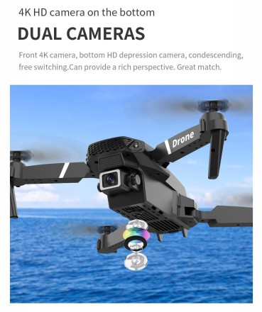 Професійний Дрон E88 Pro2, 4K, ширококутна HD-камера, Wi-Fi, fpv