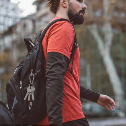 Карабін алюміній посріблений 45 мм. RGB. Паковання 5 шт.