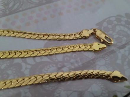 Браслет позолочений 18К, 6 мм, 20 см, Schehazade, клеймо