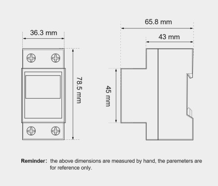 Однофазний електро лічильник на DIN рейку з LED-екраном Sinotimer 80А DDS6619-004 з підсвіткою екрана