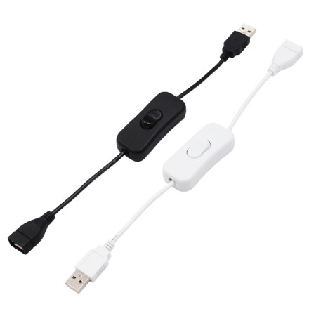 Адаптер, кабель подовжувач USB з кнопкою вмикання і вимикання, 28 см