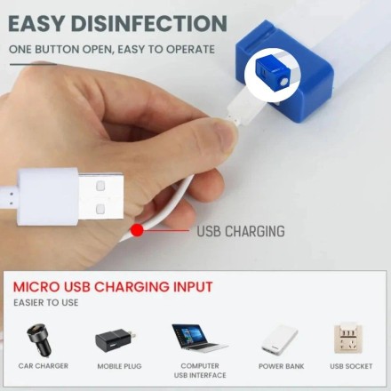 Лампа-переноска LED-балка, 30 см, інспекційна лампа-переноска. з вимикачем, гаком для підвіски та магнітні