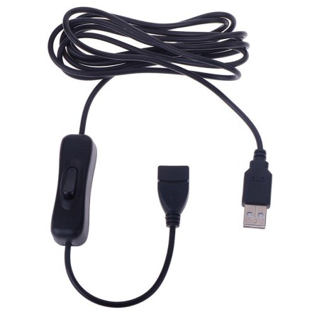 Адаптер, кабель подовжувач USB з кнопкою вмикання і вимкнення, 1 метр