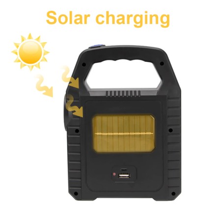 Суперяскравий кемпінговий ліхтар світлодіодний СОВ і сонячна панель. Функція Powerbank YD-878