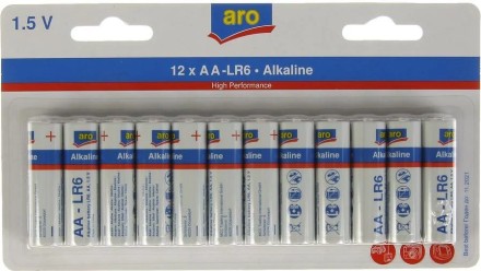 Батарейка Aro лужні AA-LR06 Alkaline блістер 12 шт (фірмовий аналог GP Super)