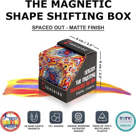 Магнітний чарівний кубик Рубіка, що змінює форму та візерунки. Shape Shifting Magnetic Cube або куб Shashibo