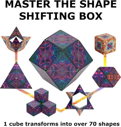 Магнітний чарівний кубик Рубіка, що змінює форму та візерунки. Shape Shifting Magnetic Cube або куб Shashibo