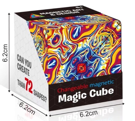 Магнітний чарівний кубик Рубіка, що змінює форму та візерунки. Shape Shifting Magnetic Cube або куб Shashibo