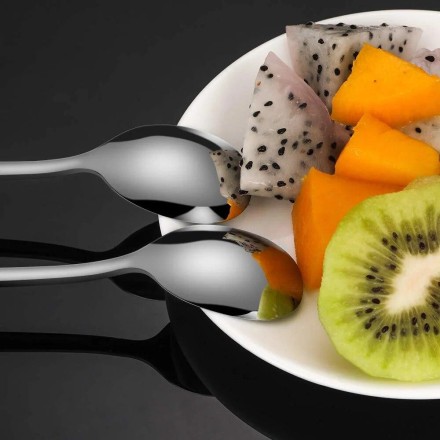 Комплект десертних ложок, коктейльних ложок, довга ручка, нержавійка 18/8, 6 шт.