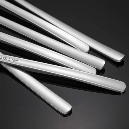 Комплект десертних ложок, коктейльних ложок, довга ручка, нержавійка 18/8, 6 шт.