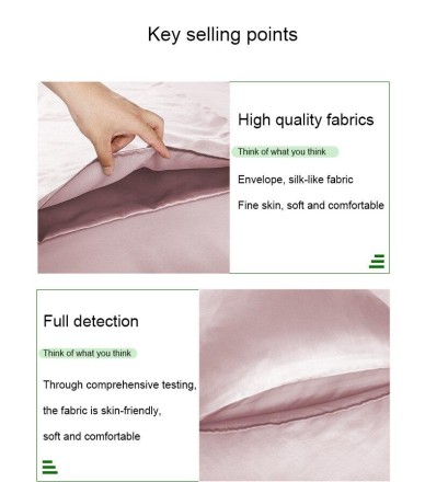 Наволочки атласні, шовкові 50х70, комплект 2 шт., Cameo Violet