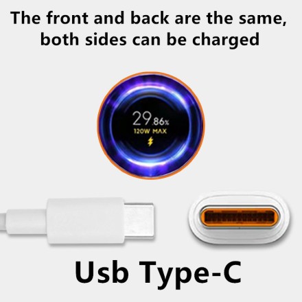 Кабель для швидкого заряджання 120 Вт, 6А  USB Type C, "Falcon" 2 метра