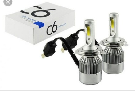 Світлодіодні LED лампи для противотуманок і головного світла C6L H7 COB White 12-24V, 3800Lm 25Watt 5000K