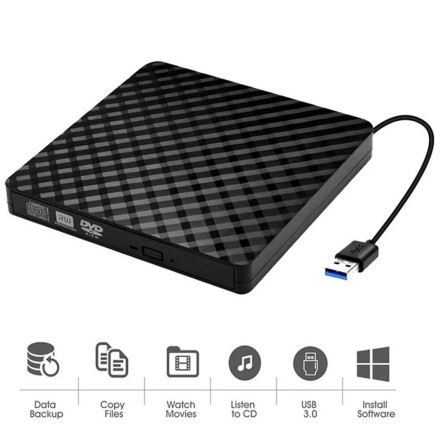 Зовнішній оптичний привод DVD-RW  DVD-USB 3.0 24Х