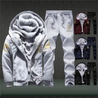 Спортивний костюм  зимовий  з капюшоном, тепла толстовка + штани, чорний White Bear, 4XL