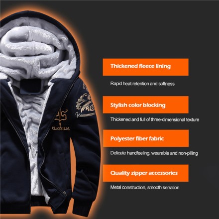 Спортивний костюм  зимовий  з капюшоном, тепла толстовка + штани, чорний White Bear, 4XL