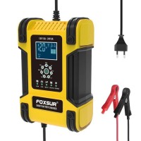 Потужний акумуляторний зарядний пристрій автомат FOXSUR 12 Ампер 12-24 для будь-якого типу акумуляторів АКБ