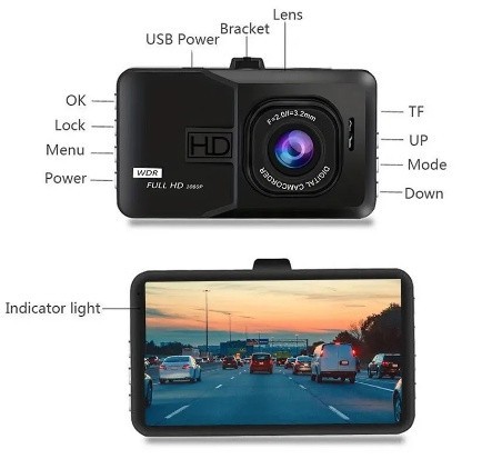 Авто відеореєстратор HD 1080P Dashcam DVR Recorder Tachograph 360