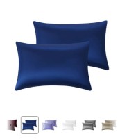 Наволочка атласна, шовкова 50х75, 1 шт., "Blue Star Night", синя з відливом "Зоряна ніч"