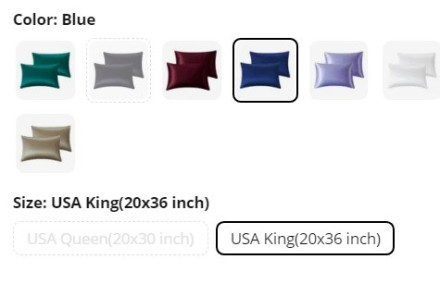 Наволочка атласна, шовкова 50х75, 1 шт., "Blue Star Night", синя з відливом "Зоряна ніч"