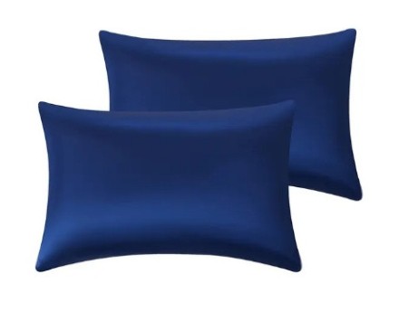 Наволочка атласна, шовкова 50х75, 1 шт., "Blue Star Night", синя з відливом "Зоряна ніч"