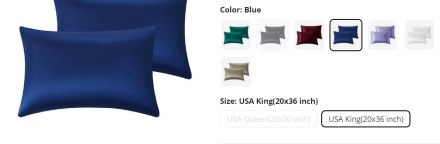 Наволочка атласна, шовкова 50х75, 1 шт., "Blue Star Night", синя з відливом "Зоряна ніч"