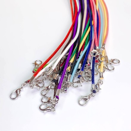 Ювелірний шкіряний шнурок ручної роботи "ZEROUP", регульований, застібка-лобстер. Усі кольори.