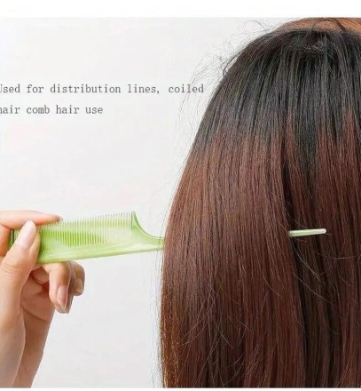 Набір із 10 гребенів із побутових сухожиль жовті, антистатичні, потовщені та міцні