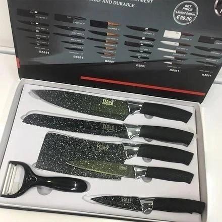 Набір ножів керамічних професійних "Bass", 6 предметів, подарункове паковання