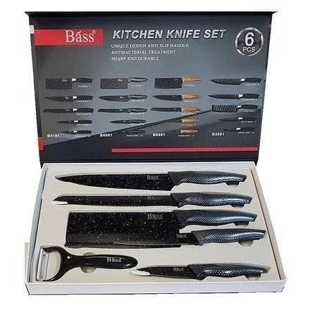 Набір ножів керамічних професійних "Bass", 6 предметів, подарункове паковання