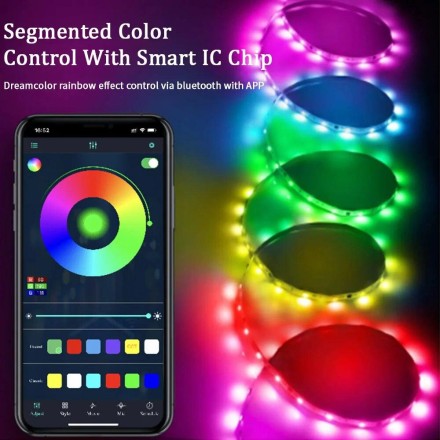 Набір LED Світлодіодна стрічка 5V Bluetooth Multi Rgb 5050 Light Strip 3m Світломузика, караоке, мікрофон, таймі