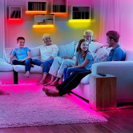 Набір LED Світлодіодна стрічка 5V Bluetooth Multi Rgb 5050 Light Strip 3m Світломузика, караоке, мікрофон, таймі