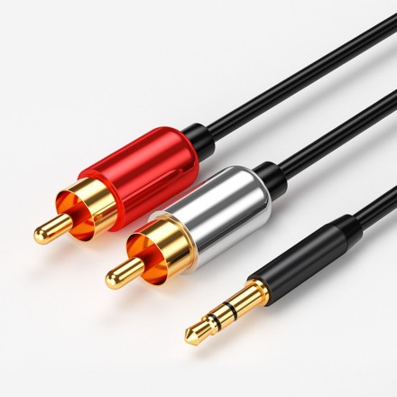 Кабель 2RCA на 3,5 мм jack аудіо Aux кабель 3,5 мм jack на 2RCA