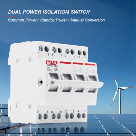 Автоматичний вимикач EARU Electric, 4P, 63A, EA-419G на DIN-рейку 400V