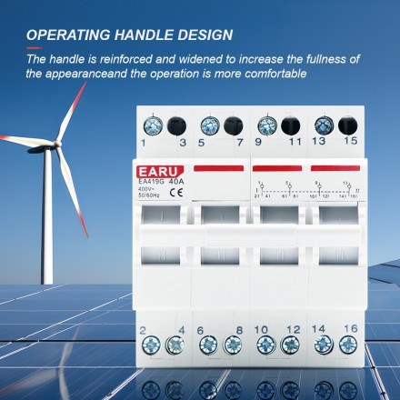 Автоматичний вимикач EARU Electric, 4P, 63A, EA-419G на DIN-рейку 400V