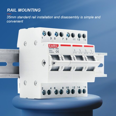 Автоматичний вимикач EARU Electric, 4P, 63A, EA-419G на DIN-рейку 400V