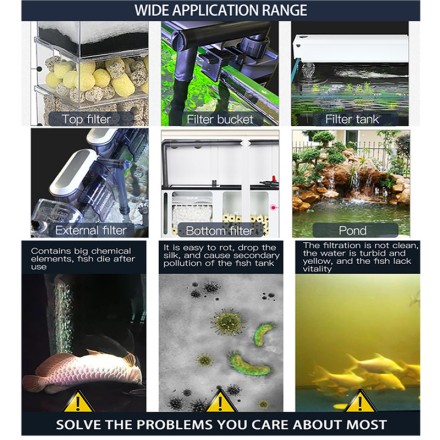 8D акваріумний фільтр, ЕКО губка, Екофільтр без клею, 500 х 110 мм х 20 мм