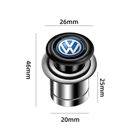 Фірмовий автомобільний прикурювач з анодованого алюмінію, Volkswagen, 12V VAG