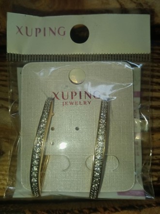 Сережки зварювання Swarovski Xuping Jewelry, "Золото", 40 мм