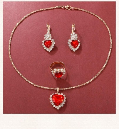 Подарунковий набір для жінок 5 в 1: розкішний годинник "Montre Femme", браслет, сережки, кільце, кулон із ланцюжком