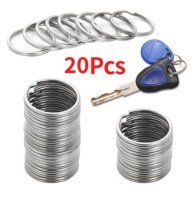 Кільце металеве посріблене для ключів і брелоків 20 мм. Паковання 20 шт.