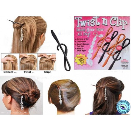 Набір шпильок для волосся з прикрасою Twist N Clip