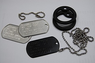 Жотони військові американські з гумками US "DOG-TAG"