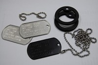 Жотони військові американські з гумками US "DOG-TAG"