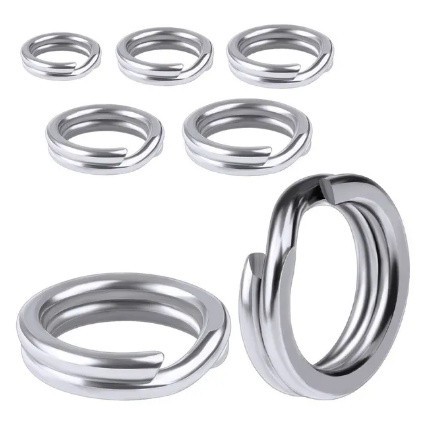 Сполучне кільце для рибальських снастей, рукоділля, сплющена подвійна петля, розрізне 3 мм, 100 шт.