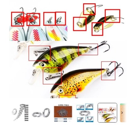 Сполучне кільце для рибальських снастей, рукоділля, сплющена подвійна петля, розрізне 3 мм, 100 шт.