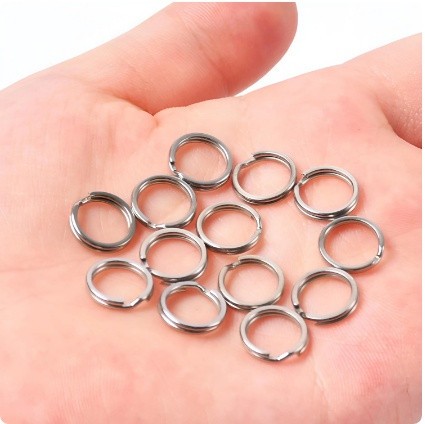 Сполучне кільце для рибальських снастей, рукоділля, сплющена подвійна петля, розрізне 3 мм, 100 шт.