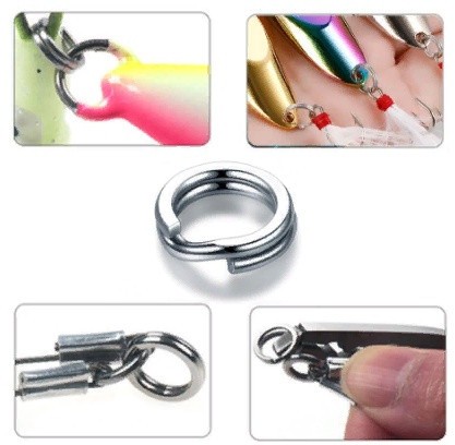 Сполучне кільце для рибальських снастей, рукоділля, сплющена подвійна петля, розрізне 3 мм, 100 шт.