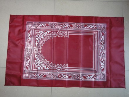 Молітвенний килимок, портативний плетений килимки,їнський принт, з компасом у сумці 60х100. Чорний